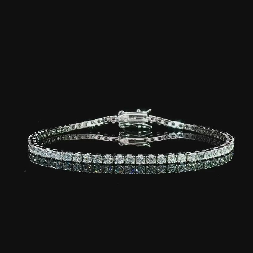 Dolce Mondo Celeste 2mm White Tennis Bracelet in 925 Sterling Silver