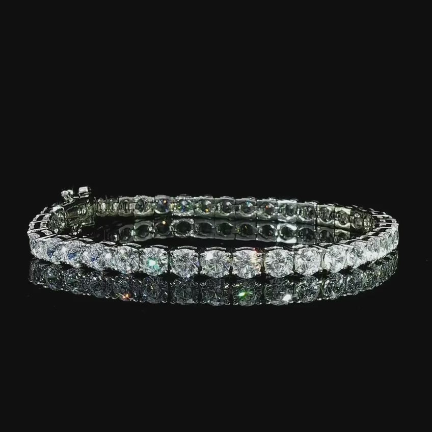 Dolce Mondo Matrix 4mm White Tennis Bracelet in 925 Sterling Silver