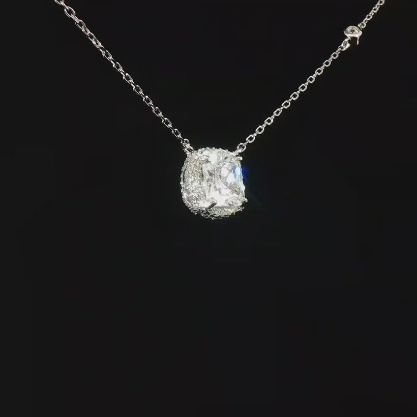 Dolce Mondo Yara White Zircon 925 Silver Pendant Necklace