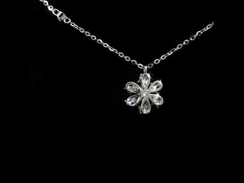 Dolce Mondo Yasmina White Pearl & Zircon 925 Silver Pendant Necklace