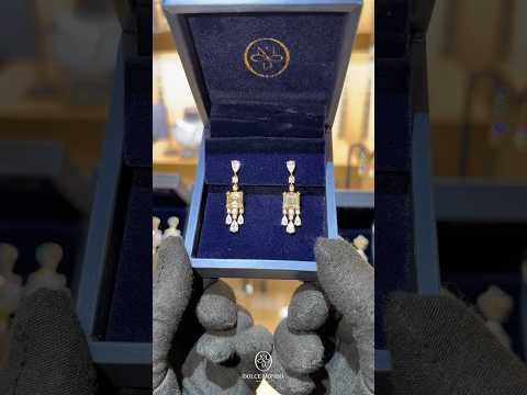 Amelia Champagne Drop Earrings with Premium Zircon Stones – High Quality 18K Rose Gold Plated in 925 Sterling Silver