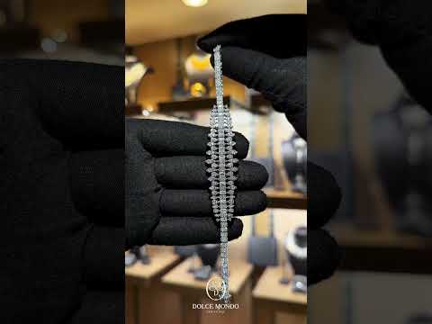 Regal Fringe White Premium Quality Zircon Rhodium Plated Wedding Full Set