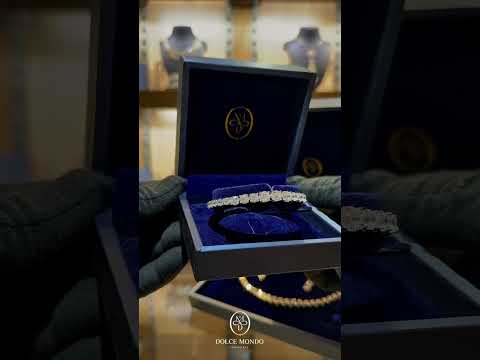 Classic Tennis White Zircon Premium Rhodium Plated Luxury Bridal Full Set