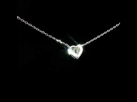 Dolce Mondo Haneen White Zircon 925 Silver Pendant Necklace