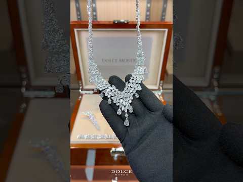 Celeste Fleur White Luxury Bridal Full Set in 925 Sterling Silver Simulated Diamond Stones