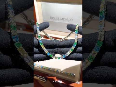 Luciana Tennis Multicolor Luxury Full Set in High Quality Class Zircon Stone Rhodium Plated