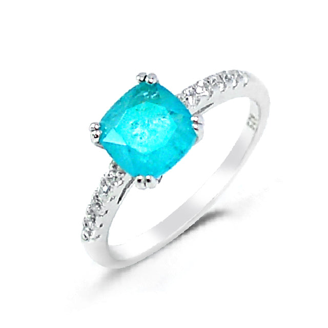 Sparkle with Style and Elegance - Dolce Mondo Silver Zircon 925 Ring for Ladies