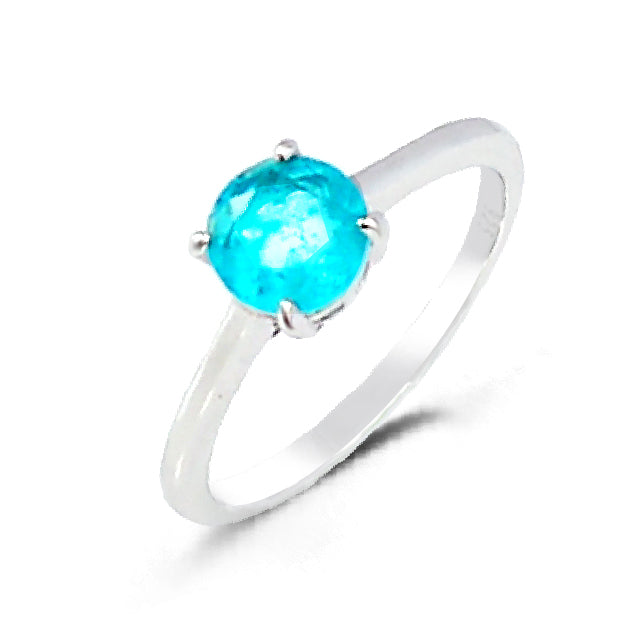 Dolce Mondo Silver Zircon 925 Ring - Sparkling Elegance with Glittering Tiffany Color Stone