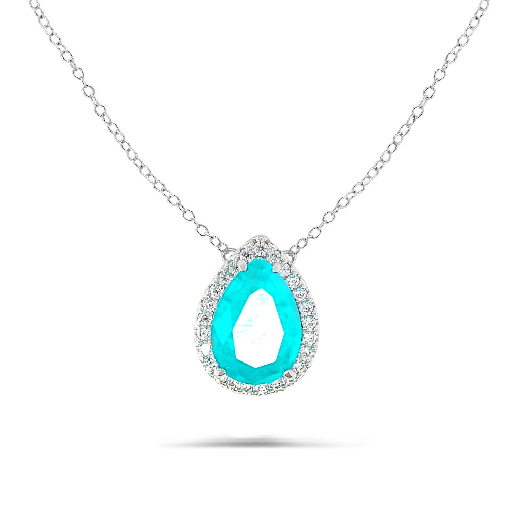 Sparkle Elegance Silver Zircon Necklace  with special stones for a Sophisticated Look with