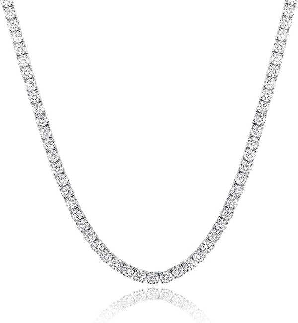Tennis Necklace: Sparkling Cubic Zirconia, 925 Sterling Silver, Perfect Gift