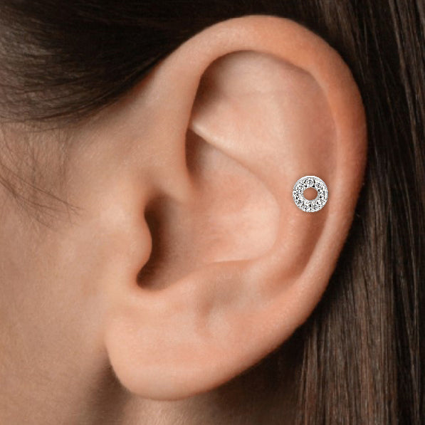 Snug Piercing - Luxury 925 Sterling Silver Earrings with Zircon Stones