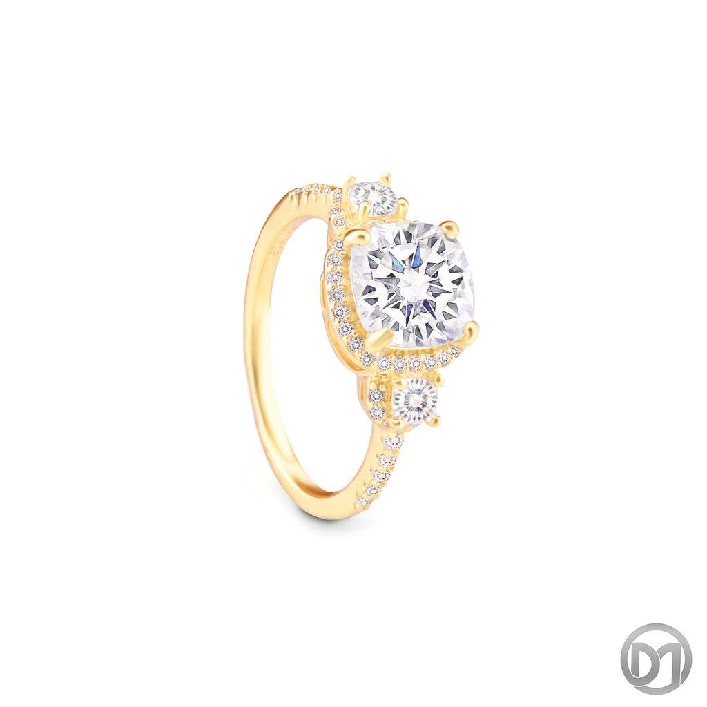 Solitaire Ring with High Quality Cubic Zircons Dolce Mondo Silver 925