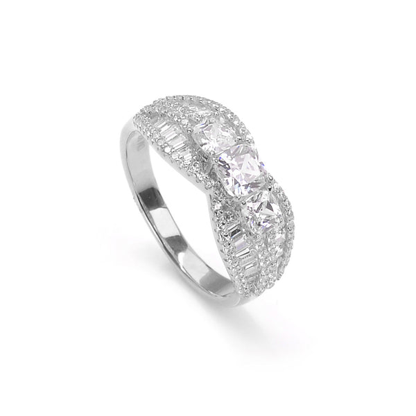 Dolce Mondo Silver 925 Fashion Ring with Cubic Zircon - Elegant and Eye-catching