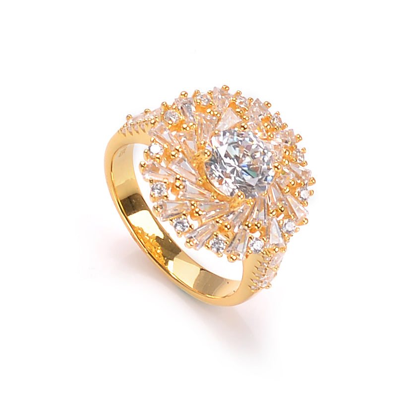 Perfect for Any Occasion, Forever Silver 925 Fashion Ring with High-Quality Cubic Zircons -