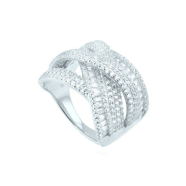 Dolce Mondo Silver 925 Fashion Ring with Sparkling Zircons