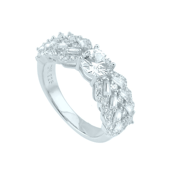 Elegant Silver 925 Fashion Ring with Cubic Zircon - Durable and Eye-catching