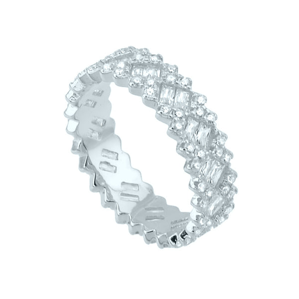 925 Silver Band Ring with Dazzling Sparkle - A Must-Have for Jewelry Enthusiasts