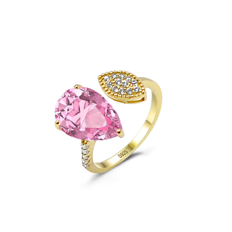 Elegant and Sparkling, Perfect for Every Occasion Dolce Mondo Silver Zircon 925 Ring With Pink Color Stone