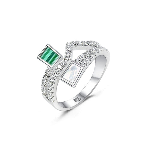 Modern Heirloom Jewelry Dolce Mondo Silver Zircon 925 Ring for Lady