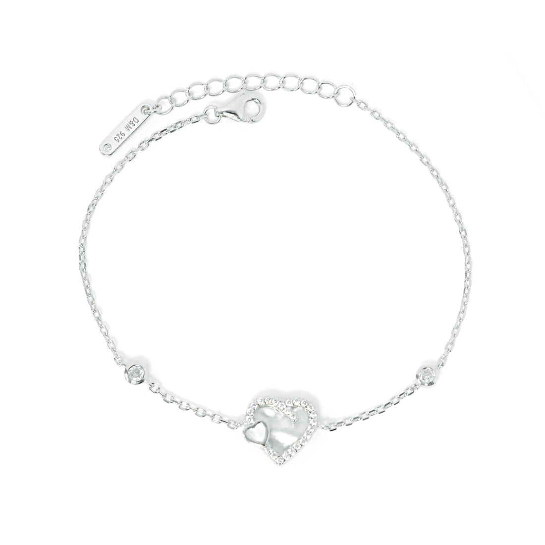Silver Zircon Bracelet For Lady 2223400