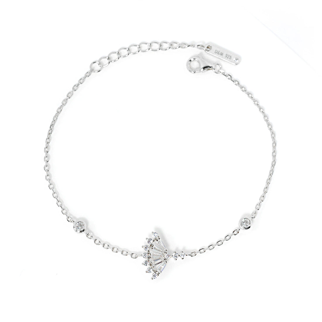 Silver Zircon Bracelet For Lady 2223406