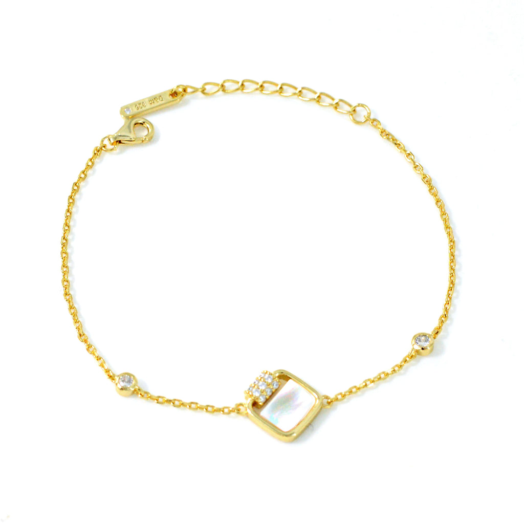 Silver Zircon Bracelet For Lady 2223410