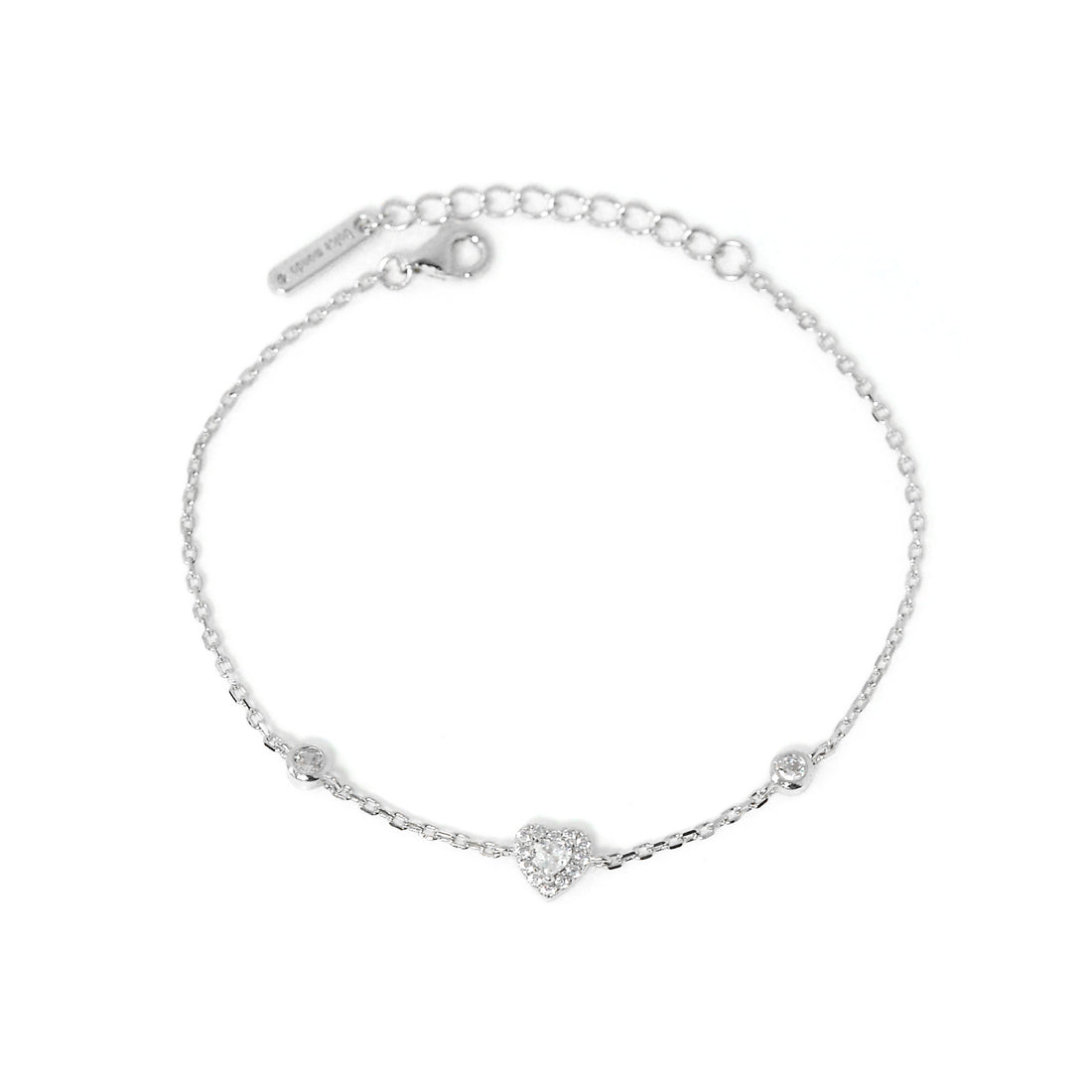 Dolce Mondo Silver Zircon Bracelet For Lady 2223413