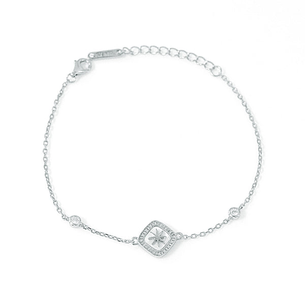 Silver Zircon Bracelet For Lady 2223416