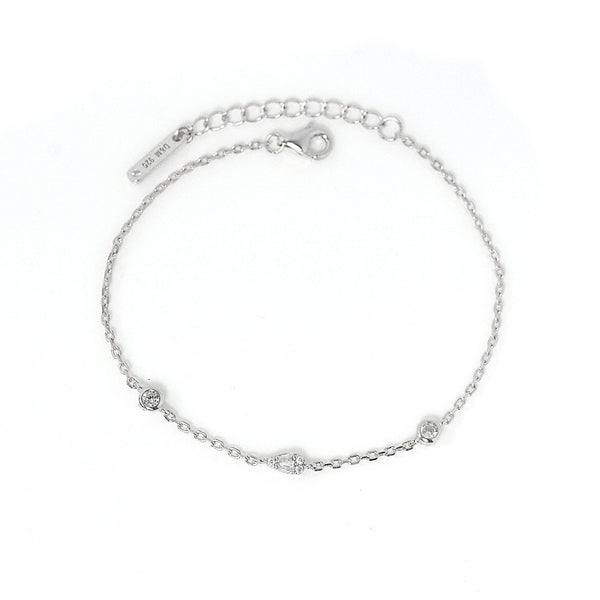 Dolce Mondo Silver Zircon Bracelet For Lady 2223426