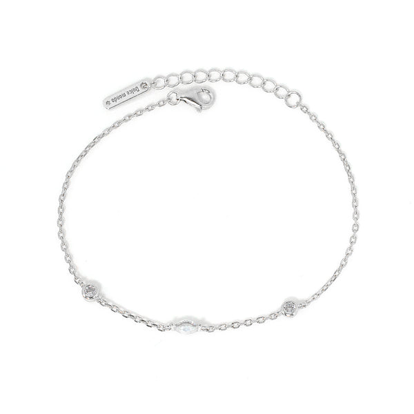 Dolce Mondo Silver Zircon Bracelet For Lady 2223430