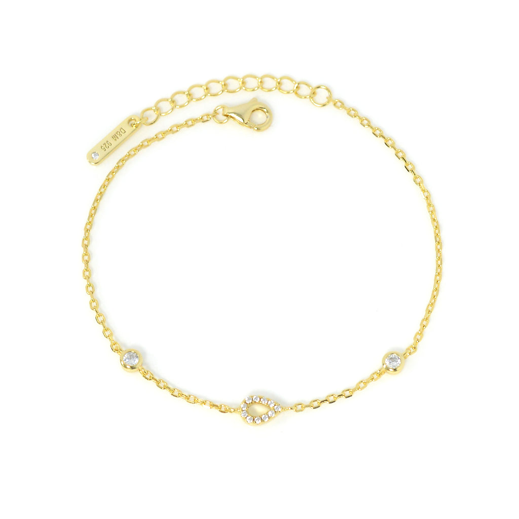 Dolce Mondo Silver Zircon Bracelet For Lady 2223434