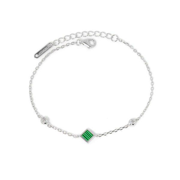 Dolce Mondo Silver Zircon Bracelet For Lady 2223452