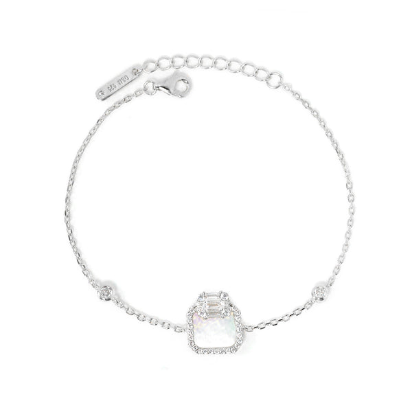 Dolce Mondo Silver Zircon Bracelet For Lady 2223468