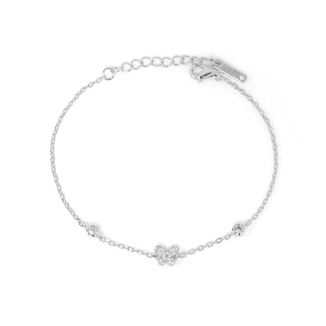 Elegant Silver 925 Bracelet with Butterfly Accents