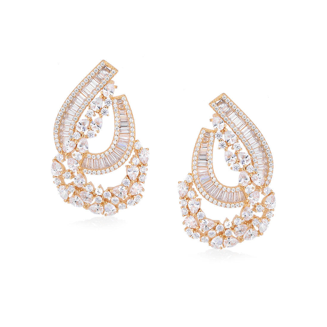 Fashion Chandelier Silver 925 Earrings with Cubic Zirconia