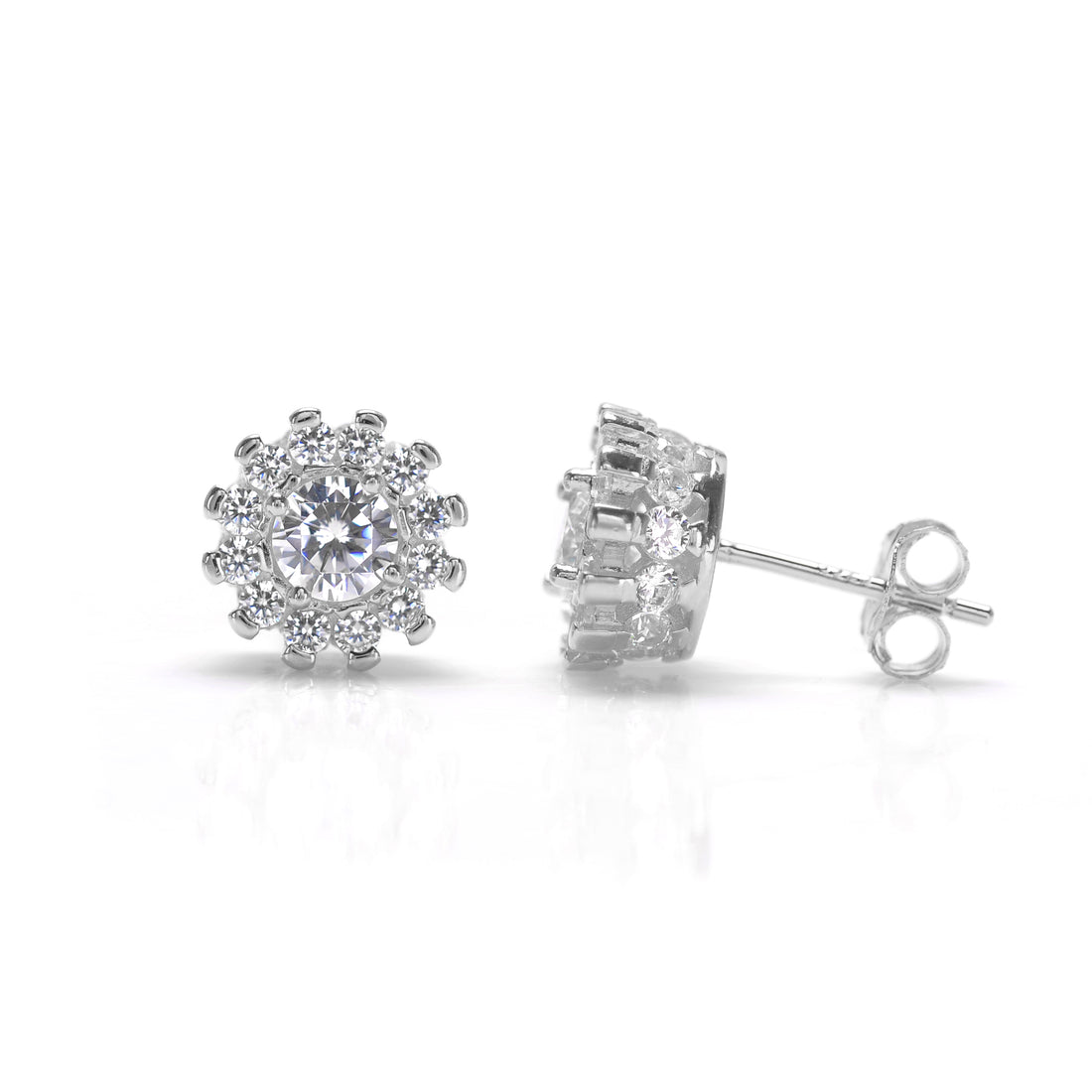 Exquisite Silver 925 Solitaire Stud Earrings - Affordable Luxury