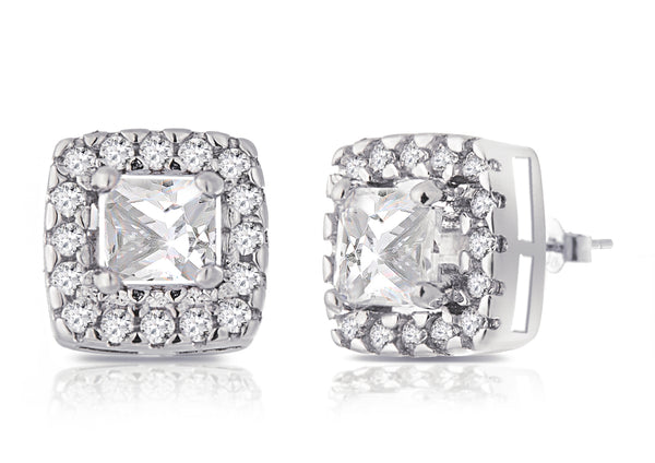 Affordable Luxury: Silver 925 Cubic Stud Earring - High Quality Zircons