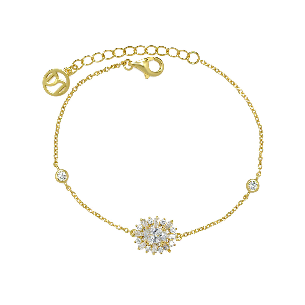 Dolce Mondo Silver Zircon Bracelet For Lady