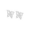 Butterfly Stud Earring with Sparkling Cubic Zircons