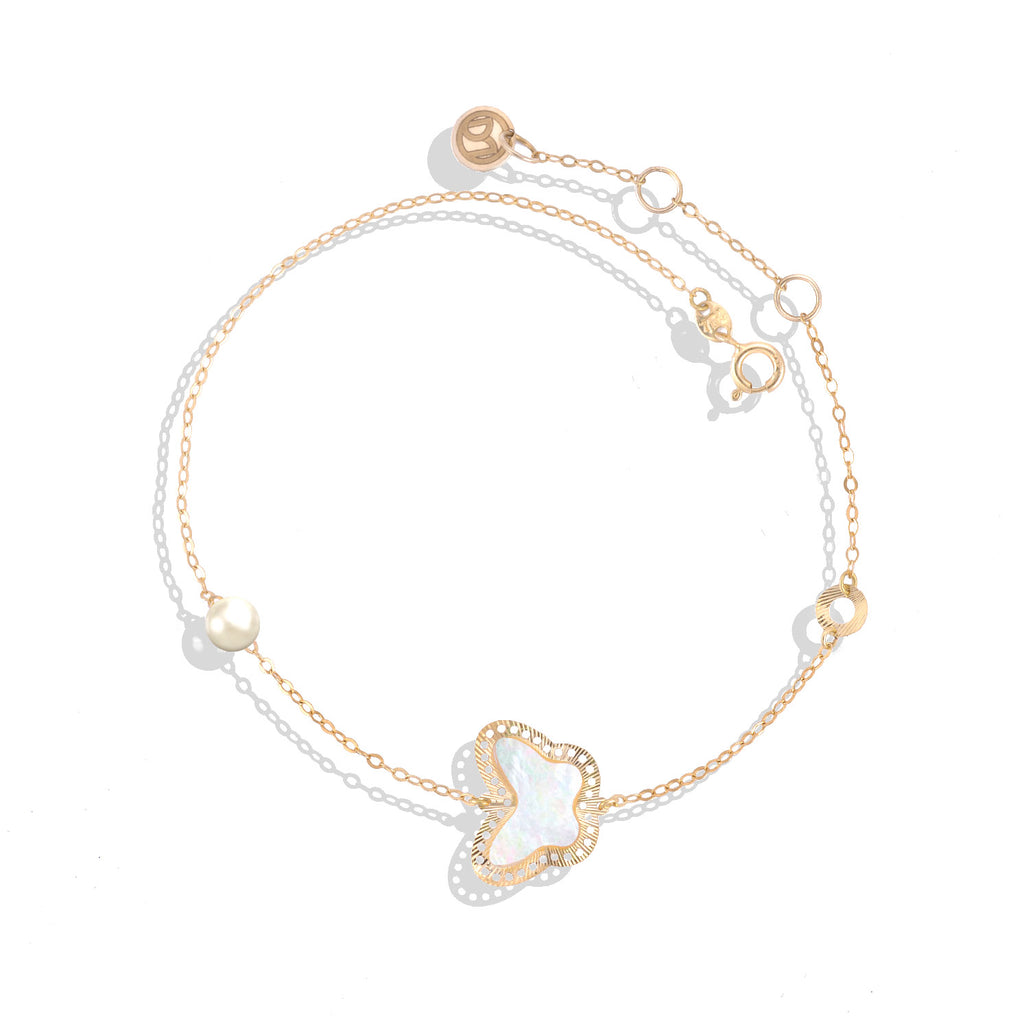 Gold 18k Butterfly chain bracelet