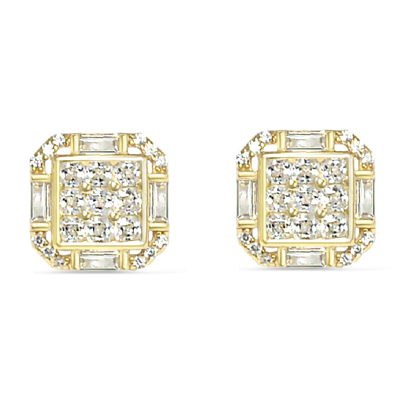 Affordable Luxury: Silver 925 Cubic Stud Earring - High Quality Zircons