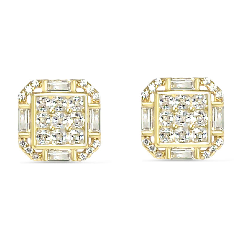 Affordable Luxury: Silver 925 Cubic Stud Earring - High Quality Zircons