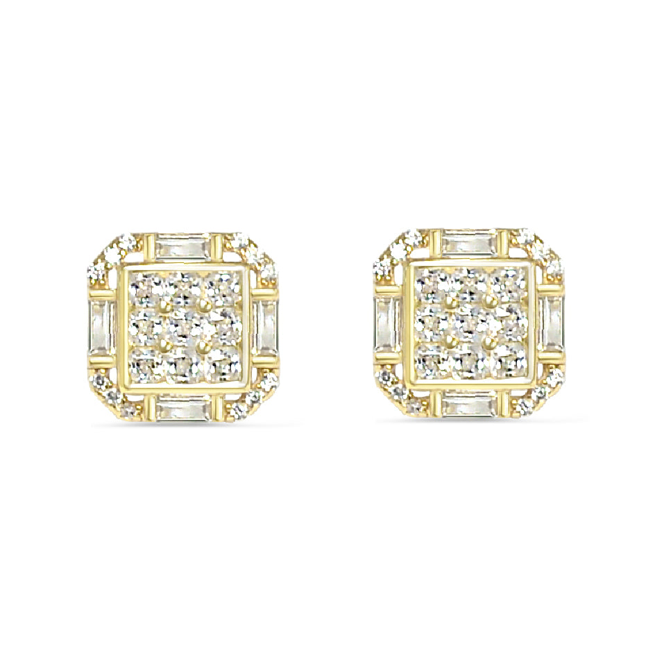 Affordable Luxury: Silver 925 Cubic Stud Earring - High Quality Zircons