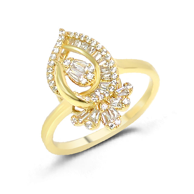 Sparkle and Elegance with Glittering Cubic Zirconia Dolce Mondo 925 Silver Fashion Ring
