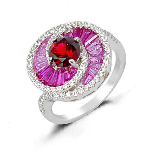 Dolce Mondo Silver Zircon 925 Ring: Sparkle and Elegance for Ladies