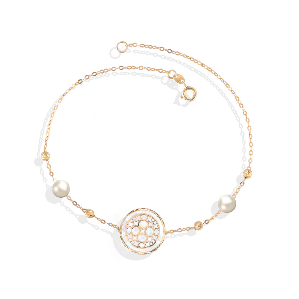 Gold 18k round shape chain bracelet