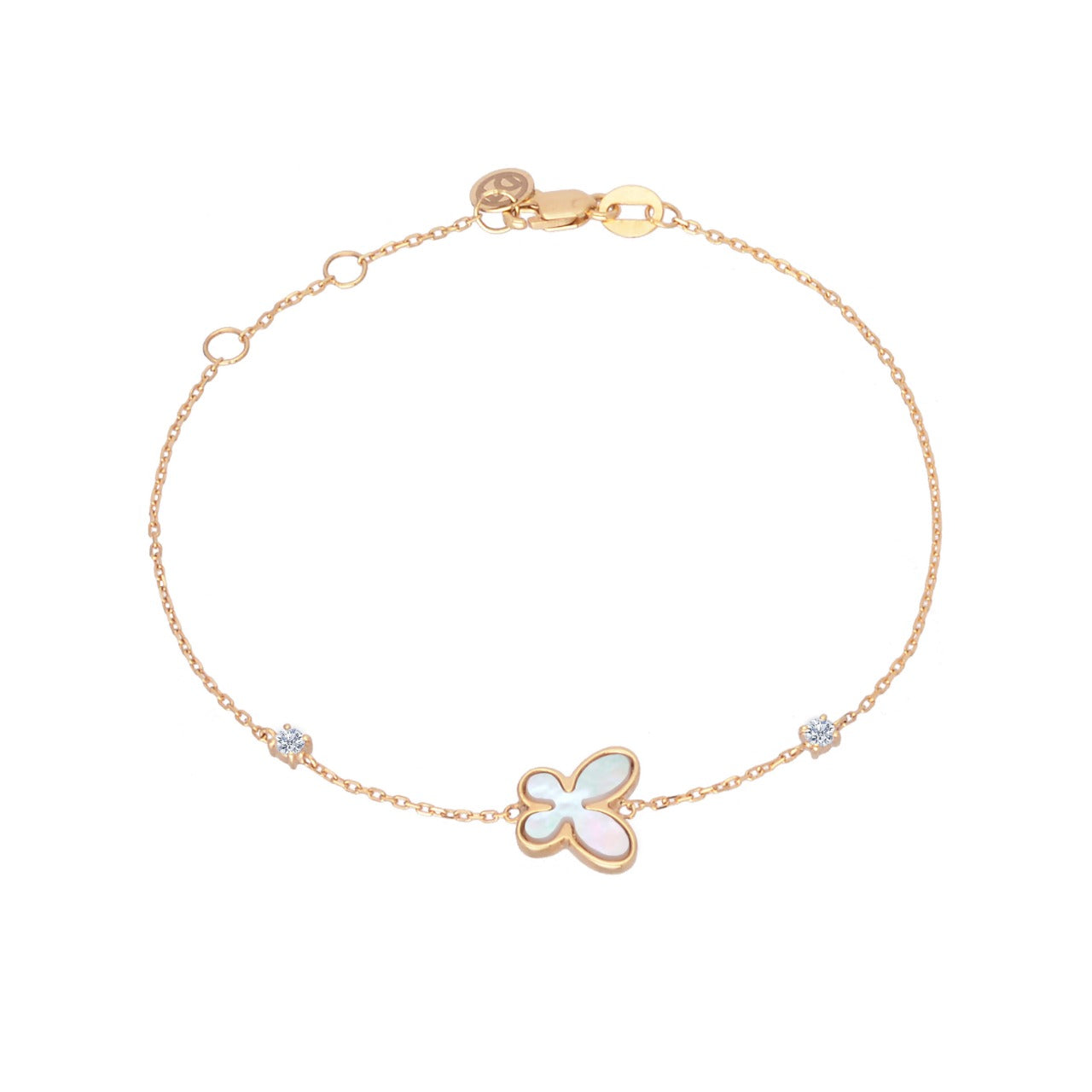 Gold 18k bracelet with diamond ''Butterfly''