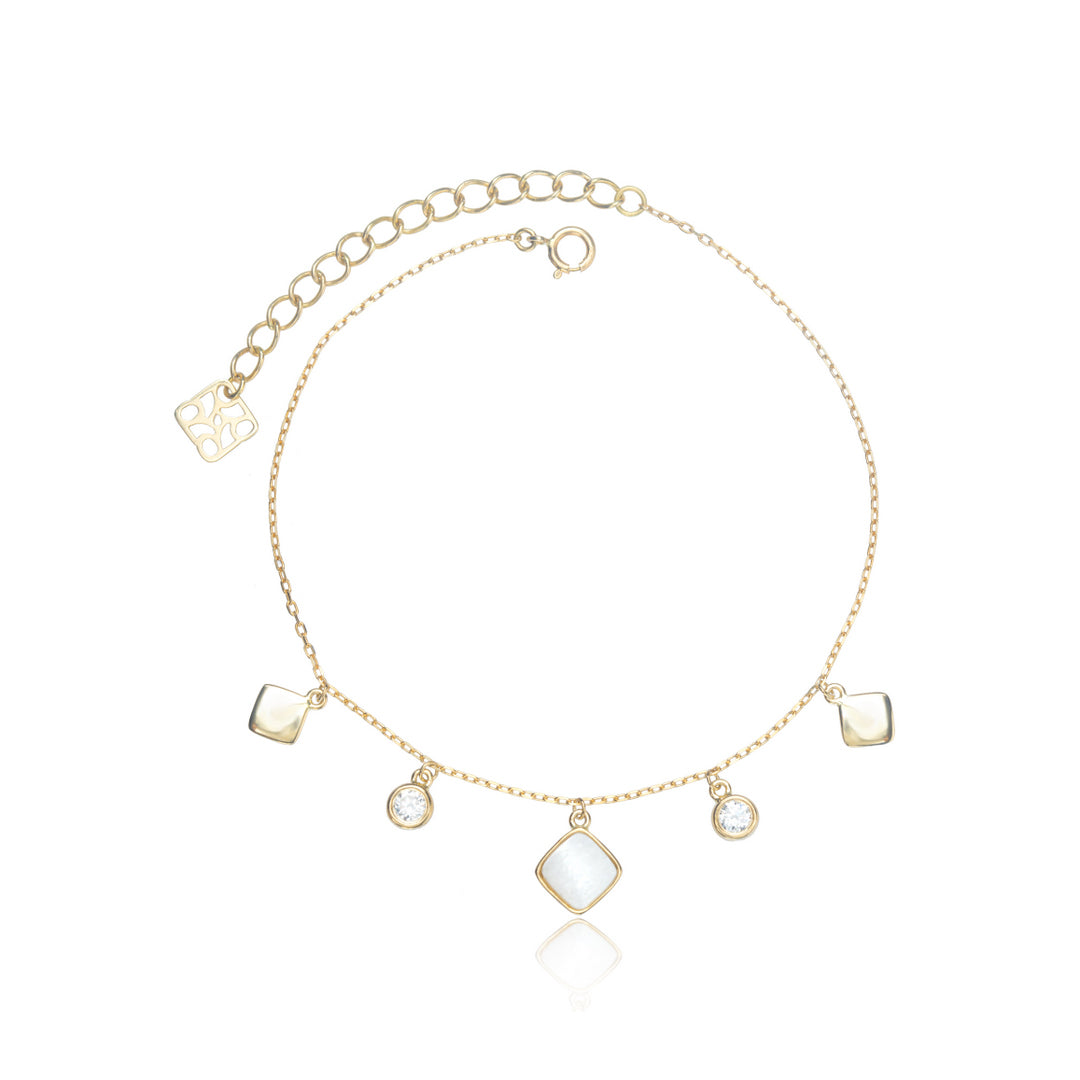 Gold 18k Hanging chain bracelet
