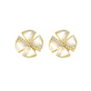 Silver 925 Flower shape Stud Earrings with mother of pearl - High-end Fine Jewelry Look