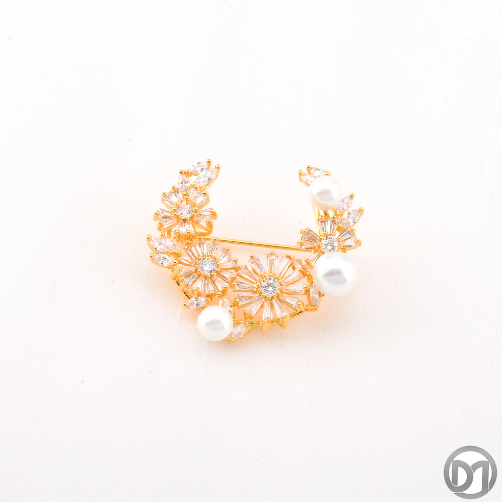 RHODIUM PLATED BROOCH 8900187